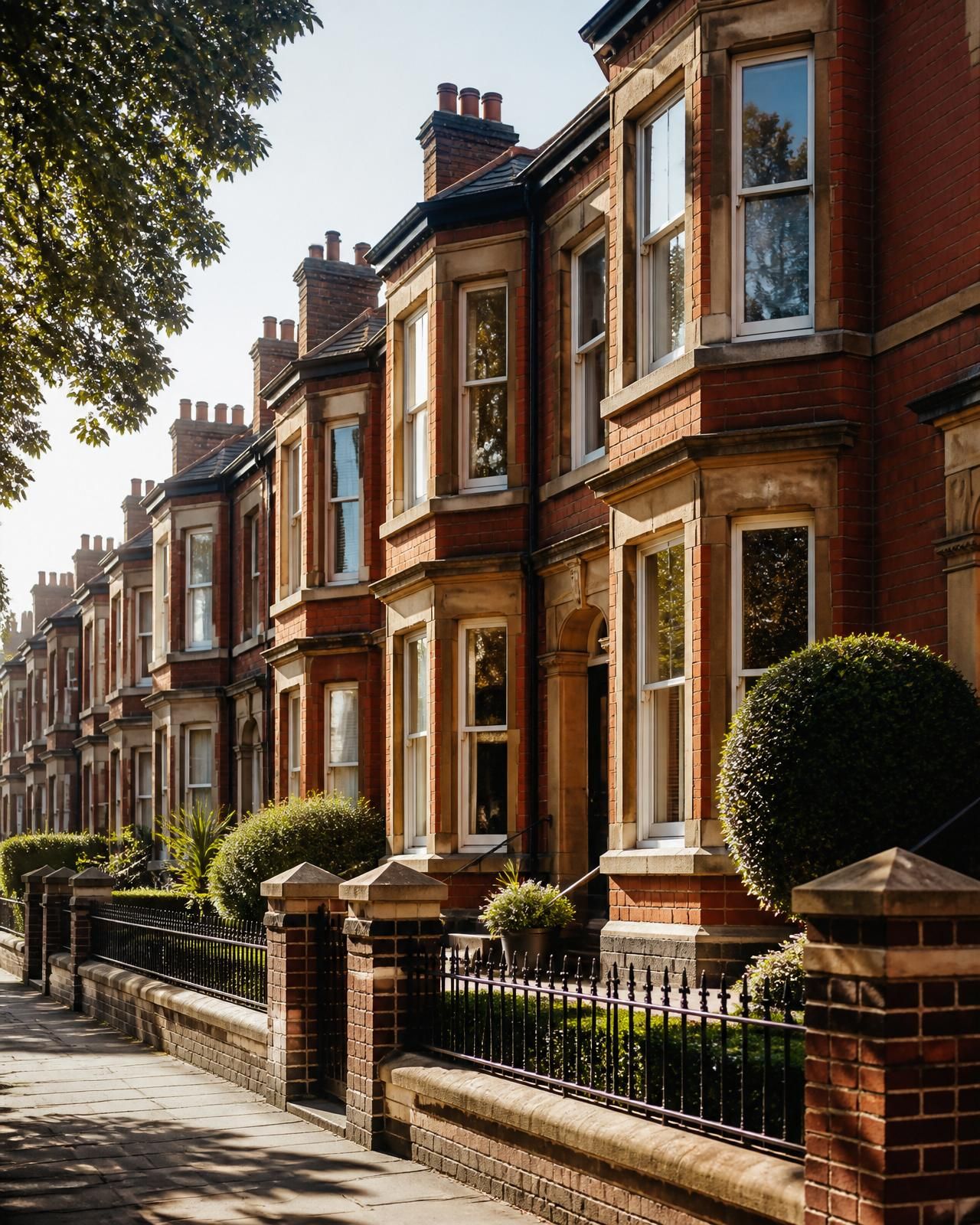 Victorian terraces in Jesmond, Newcastle